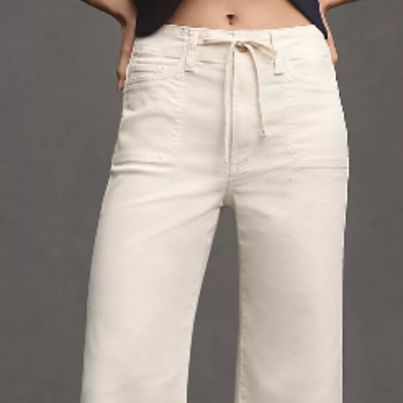 PAIGE Ari High-Rise Wide-Leg Tie-Waist Jeans Size 30NWOT